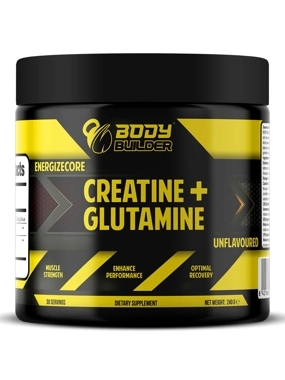 Body Builder Energizecore Creatine + Glutamine, Unflavored, 30