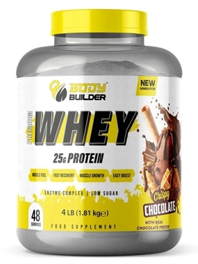 Body Builder Premium Whey Protein New Gen, Crispy Chocolate, 4 LB, Muscle Growth