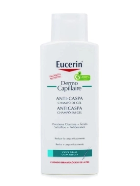 Eucerin Dermo Capillaire Anti-caspa Gel, 250 ML, Fights Greasy Dandruff Effectively