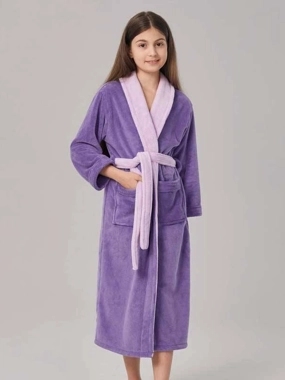 Kids Classic Robe -Purple