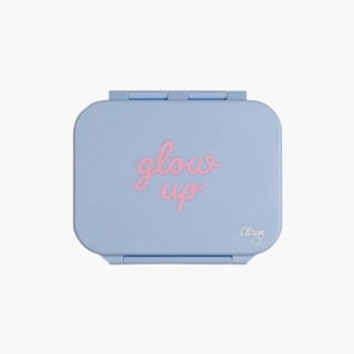 Lunch Box-Glow Up-350Ml-3 Cmprt-Square (Tritan) Blue \ 15.92X13.5X5
