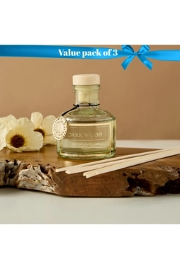 Dark Wood 3-Piece Reed Diffuser Set - 100 ml