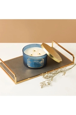 Midnight Oud Scented 3-Wick Jar Candle - 450 gms