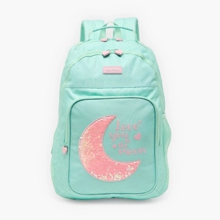 Safta Smile-16.5 Inches-Backpack-3 Cmprts- (Polyester) Green \ 32X15X42