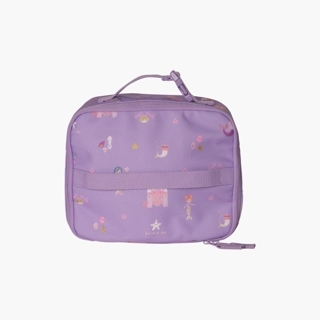 Lunch Bag-Mermaid-1 Cmprt-Square (Poly Canvas) Purple \ 28X20.5X12