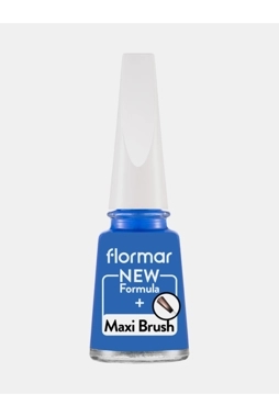Flormar New Formula Maxi Brush Nail Enamel, 487 Navy Blue