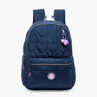 16.5 Inch-Backpack-Heartsy Backpack-2 Cmprts- (Polyester) Black \ 16X32X42