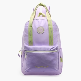 Backpack-May Believe-2 Cmprts- (Nylon) Lilac And Green \ 45X31X17