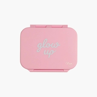 Lunch Box-Glow Up-350Ml-3 Cmprt-Square (Tritan) Pink \ 15.92X13.5X5