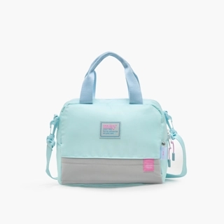 Lunch Bag-May Amazing Day-1 Cmprt- (Nylon) Blue And Grey \ 25X21X14