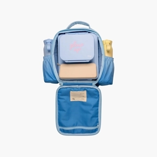 Lunch Bag-Glow Up-1 Cmprt-Square (Rpet) Blue \ 21X10X25.5
