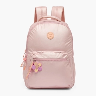 17 Inch-Backpack-Wildflower Backpack-2 Cmprts- (Polyester) Peach \ 16X33X43