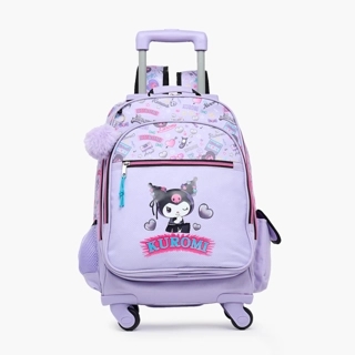 Sanrio-Kuromi Retropop-Trolley Bag-17.3 Inch-1 Cmprt-Polyester) Purple \ 32X44X21