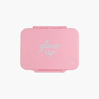 Lunch Box-Glow Up-700Ml-4 Cmprt-Rectangle (Tritan) Pink \ 16.5X21X5