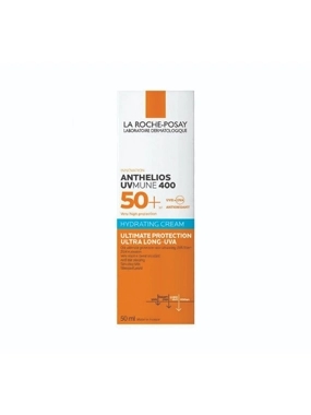 La Roche-Posay Anthelios UVMune 400 Sunscreen Moisturizing Cream SPF50+ - Protection and Hydration for Sensitive Skin
