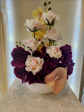 Artificial roses vase 20