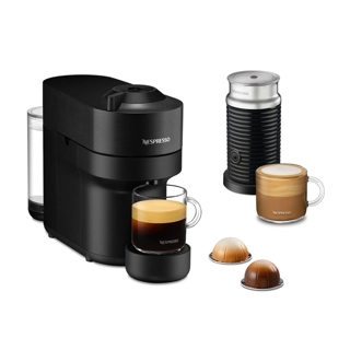 Nespresso Vertuo Pop Black Capsule Coffee Machine, With Aeroccino 3 Milk Frother