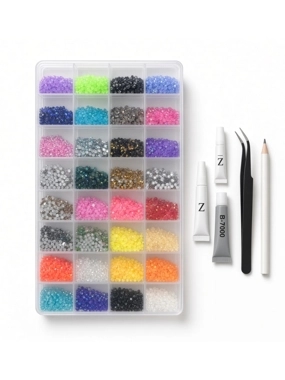 Colorful Rhinestone Kit with Craft Tools