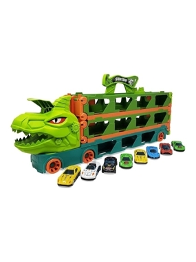 Dinosaur Truck with Car Storage & Race Track Conversion