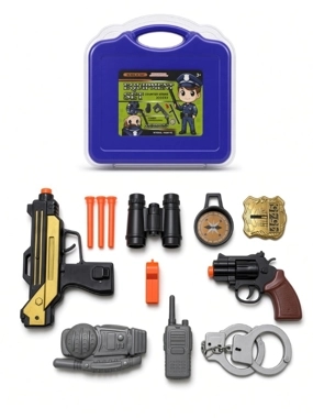 Kids Police Equipment Play Set with Carry Case