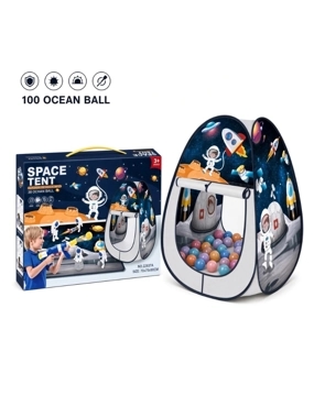 Kids Space Play Tent with Ball Pit & 100 Balls