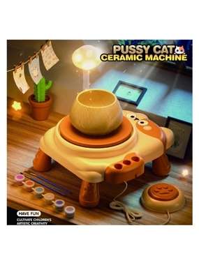 Kids Electric Pottery Wheel Set – Cat Design
