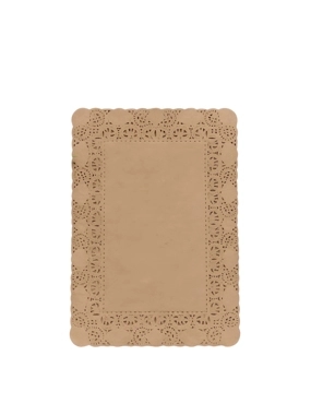 Rectangular brown paper lace, 35 x 25 cm