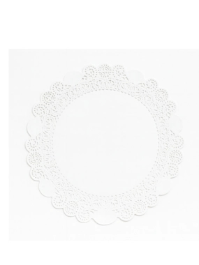 White Round Lace Paper 9.5 Inch