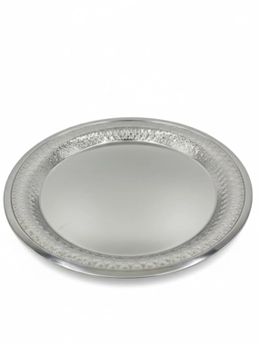Platter Round Engraved Steel Serving 75cm