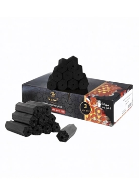 Hexagonal charcoal for barbecue from Al-Saha, 3 kg coconut embers