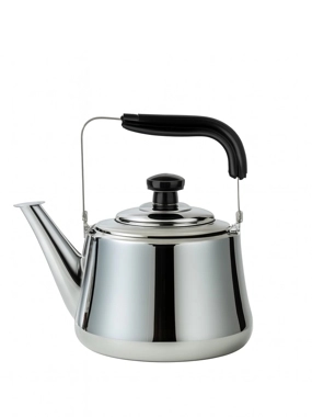 1.5L Heat-Resistant Stainless Steel Teapot with Black Handle
