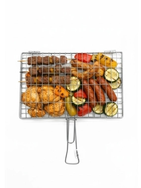 Large grill grate with iron handle