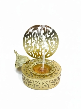 Elegant Gold Stainless Steel Incense Burner