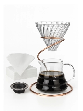 V60 Paper Filter, White, 50 Pieces, Size 2-4 Cups