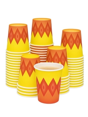 red Ghudar Design Paper Tea Cups 6 oz 80 pcs