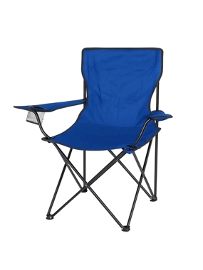 Qamra fabric folding chair with metal frame, blue color