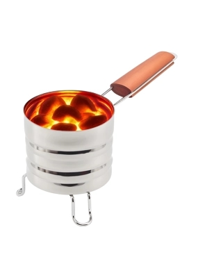 Small stainless steel charcoal stove