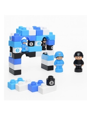 Police Barrier Building Blocks Game
