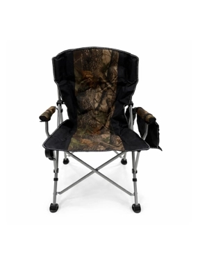 Folding metal fabric camping chair with cup holder