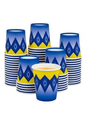 Blue Ghudar Design Paper Tea Cups  6 oz 80 pcs