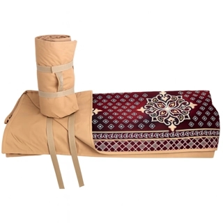 Luxury Heritage Camping Mat – Traditional Red Design