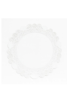 White Round Lace Paper 10 Inch