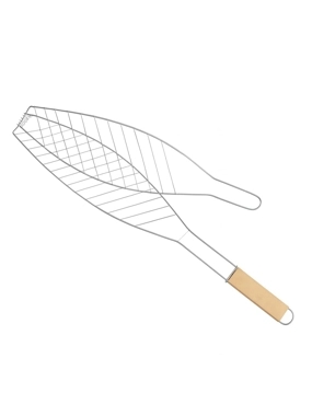 Fish Grilling Basket with Wooden Handle
