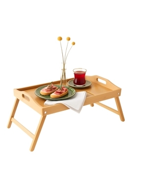 Bamboo Tray with Foldable Legs Size 40×60 cm