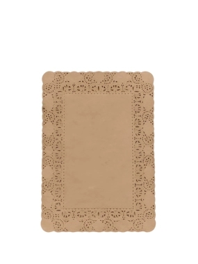 Rectangular brown lace paper, 20 x 30 cm
