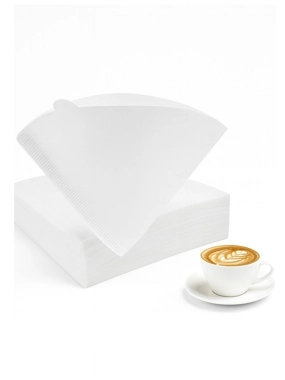 V60 Paper Coffee Filter, White, 50 Pieces, Size 2 Cups