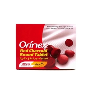 Orinex Fast Light Round Charcoal Tablets 30 Tablets