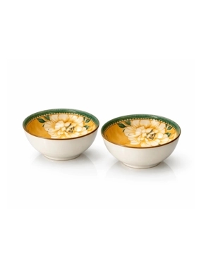 Elegant porcelain soup serving set, 2 pieces - with chopsticks