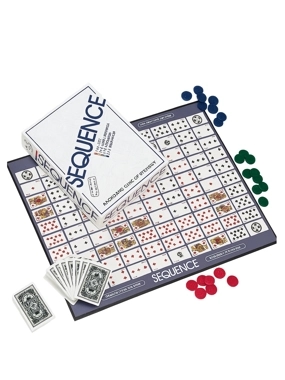 Sequence strategic board game