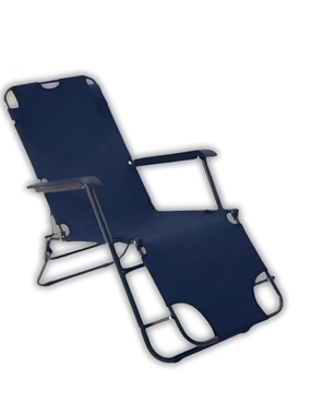 Navy blue folding recliner chair